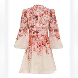 Zimmermann Devi Floral Plunge mini dress